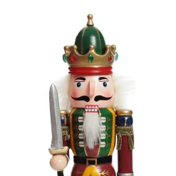 Green Nutcracker with Sword Christmas Ornament - Large Christmas Nutcrackers|
