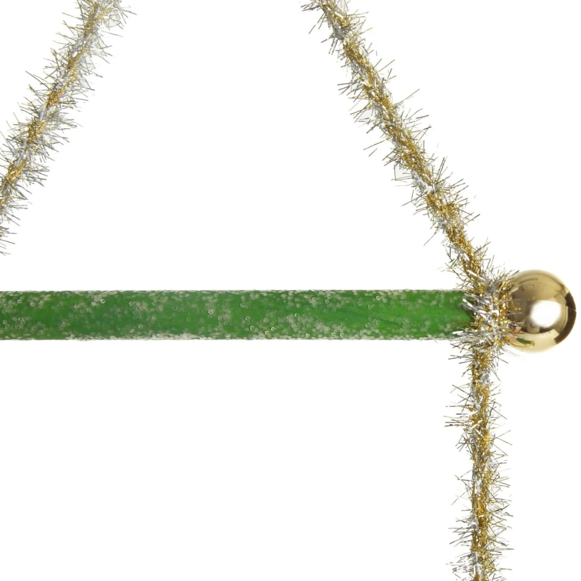 Green Tinsel Christmas Swing Ornament - Double Seat Christmas Ornaments|