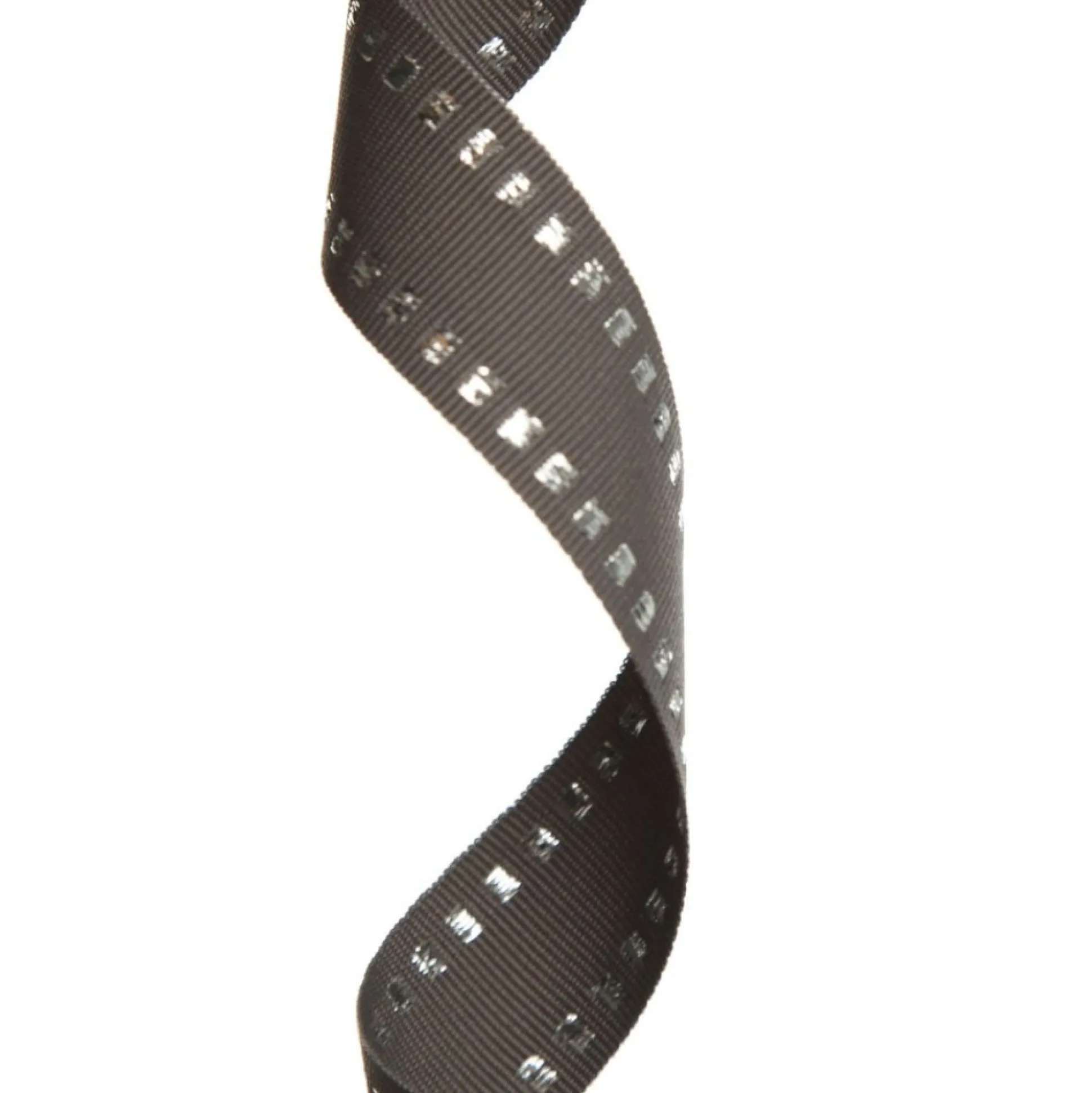 Grey & Silver Grossgrain Square Edge Wired Ribbon - 2.2cm Ribbons|