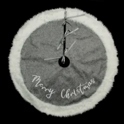 Grey and White Fur Christmas Tree Skirt Christmas Tree Skirts|