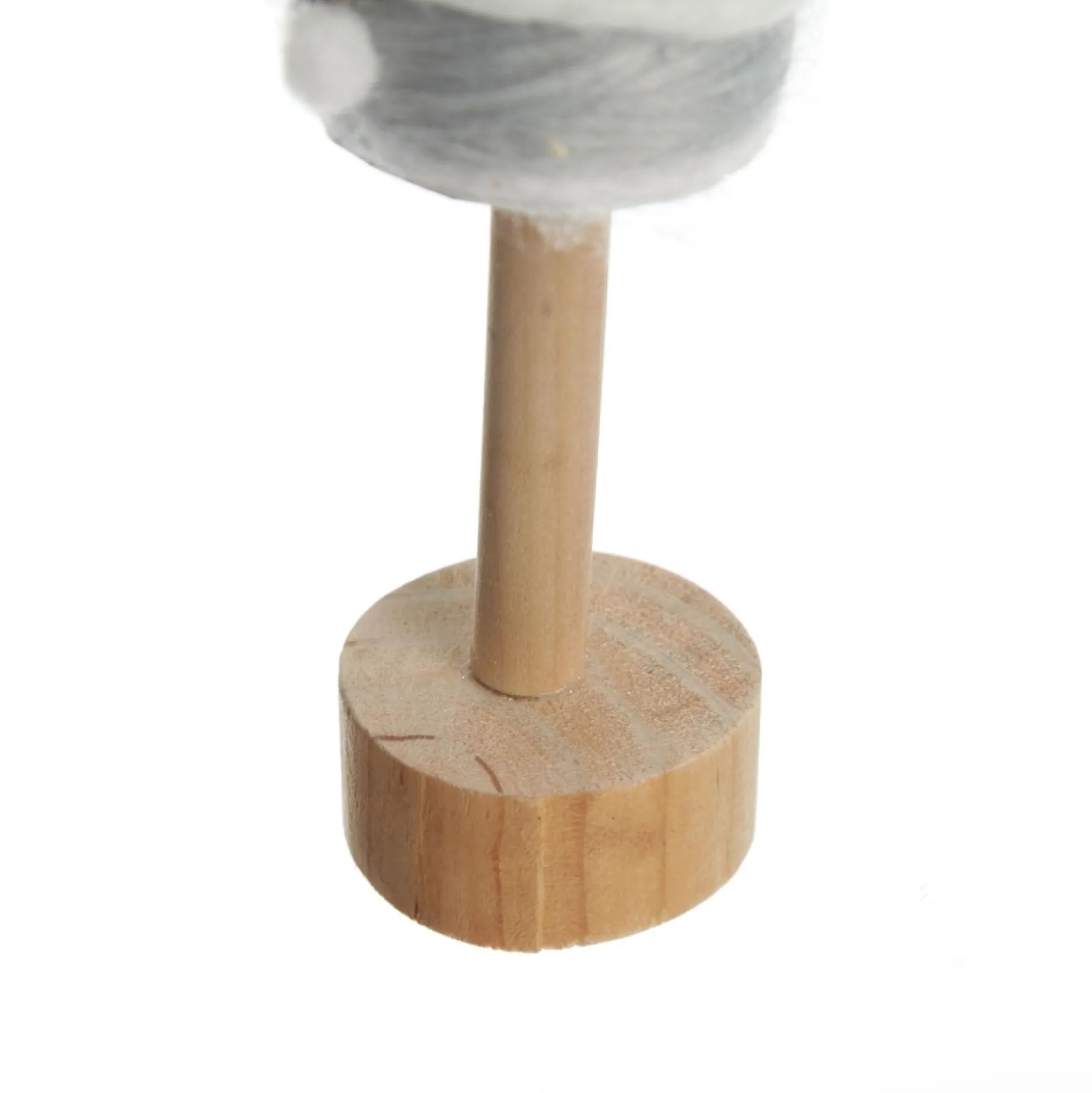 Grey and White Woolen Christmas Tree with Red Star Table Top Christmas Trees|