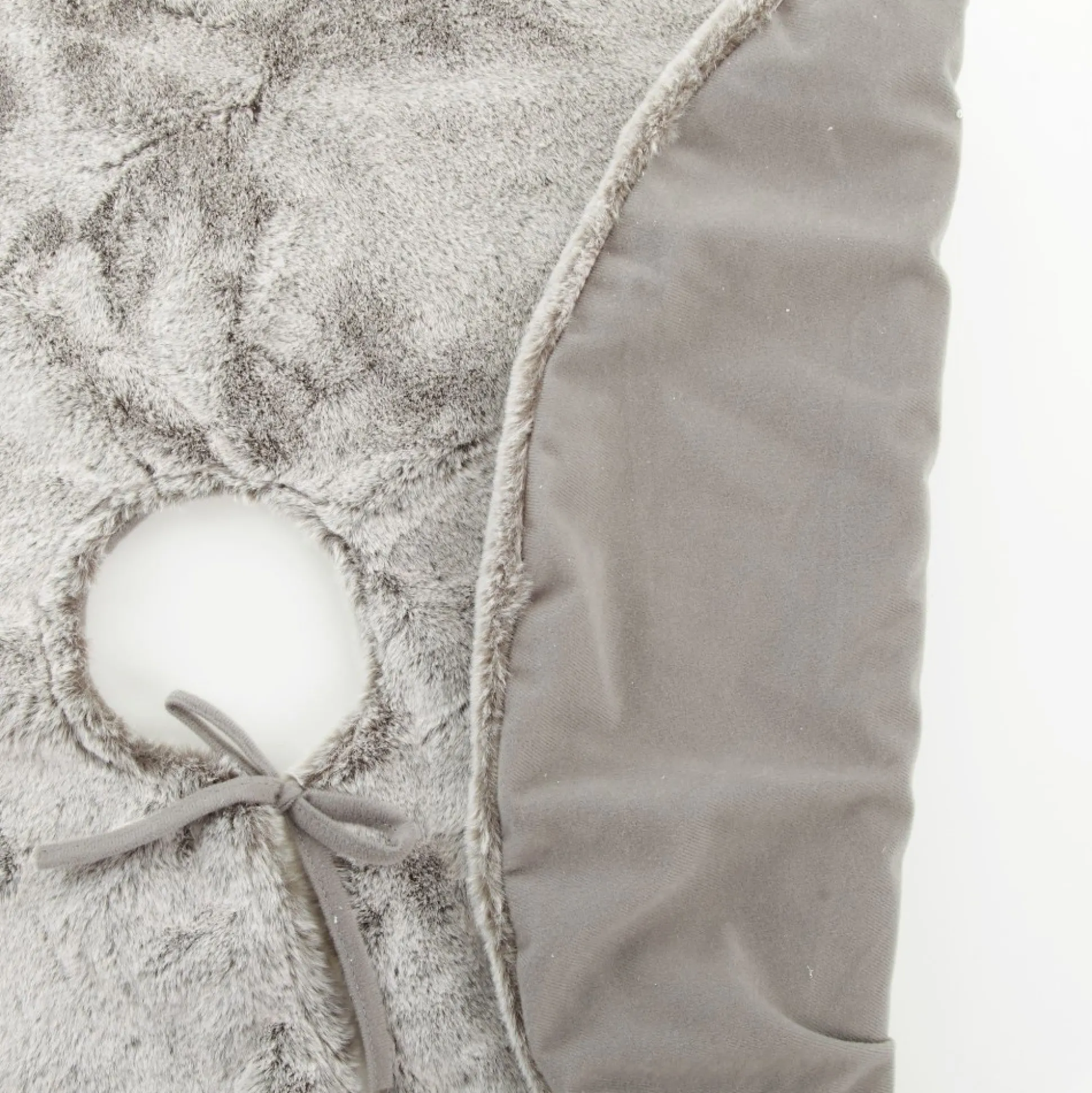 Grey Faux Fur Tree Skirt Christmas Tree Skirts|