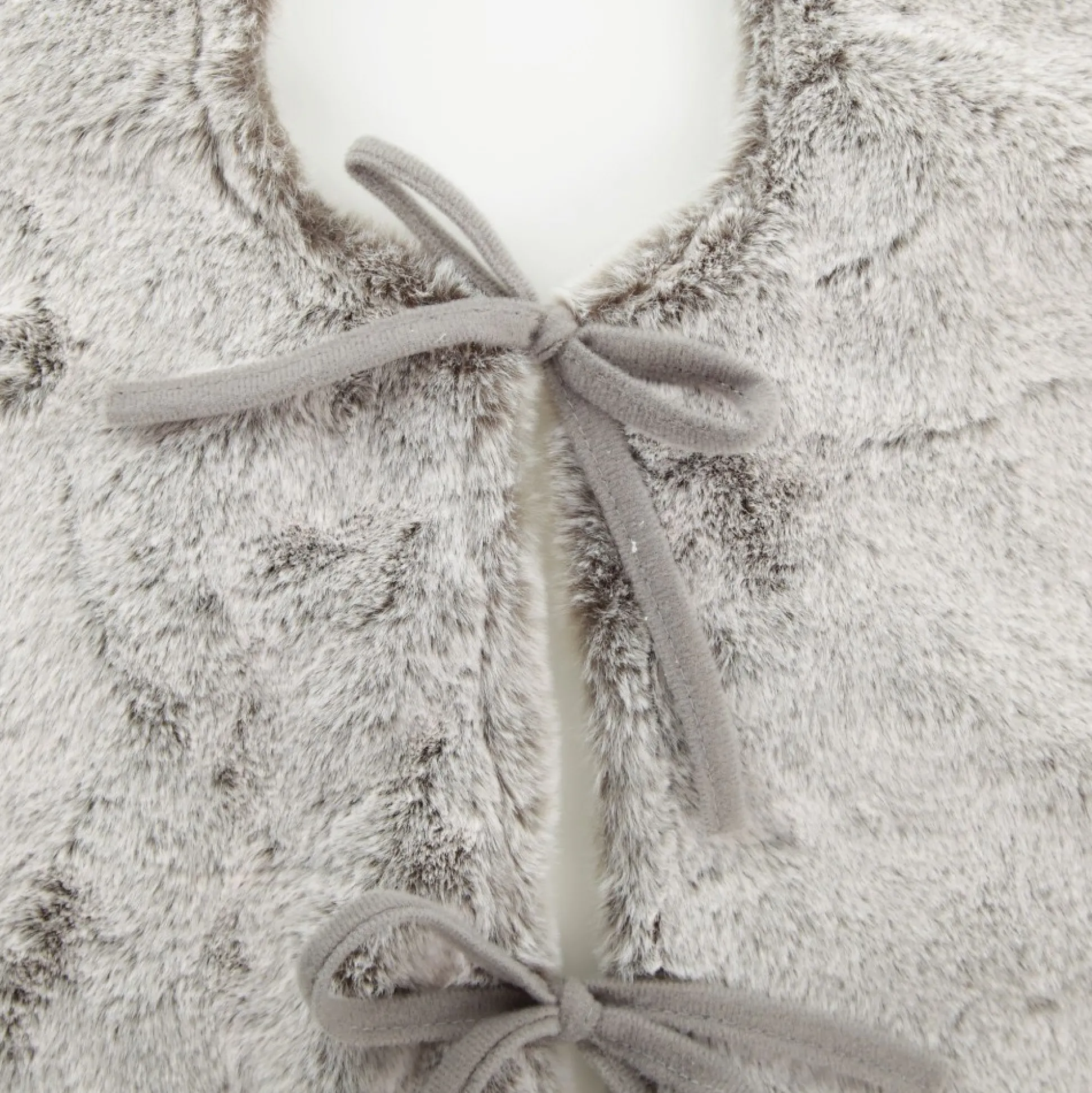 Grey Faux Fur Tree Skirt Christmas Tree Skirts|