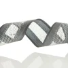 Gunmetal Grey Mesh with Satin Edge Wired Christmas Ribbon Ribbons|