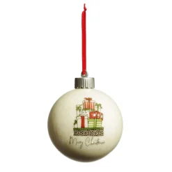 Happy Holiday Lightup Baubles - Set of 4 Christmas Bauble Sets|