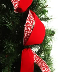 Ho Ho Ho Deluxe Tree Topper Bow with Streamers Tree Toppers|