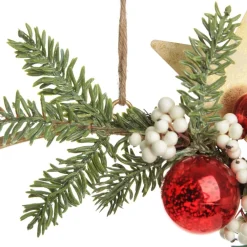 Ho Ho Ho Metal Hoop with Florals Christmas Wreaths|