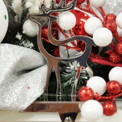 Hollow Chrome Reindeer Stocking Hanger Stocking Hangers|