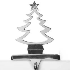 Hollow Chrome Tree Christmas Stocking Hanger Stocking Hangers|
