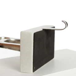 Hollow Raw Silver Reindeer Christmas Stocking Hanger with Quartz Base Stocking Hangers|