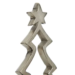 Hollow Raw Silver Tree Christmas Stocking Hanger with Quartz Base Stocking Hangers|