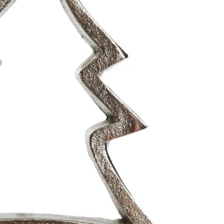 Hollow Raw Silver Tree Christmas Stocking Hanger with Quartz Base Stocking Hangers|