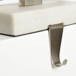 Hollow Raw Silver Tree Christmas Stocking Hanger with Quartz Base Stocking Hangers|