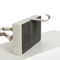 Hollow Raw Silver Tree Christmas Stocking Hanger with Quartz Base Stocking Hangers|