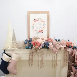 Hollow Rose Gold Reindeer Christmas Stocking Hanger Stocking Hangers|