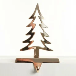 Hollow Rose Gold Tree Christmas Stocking Hanger Stocking Hangers|