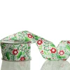 Holly & Berry Flowers Wired Ribbon Tree Garlands|