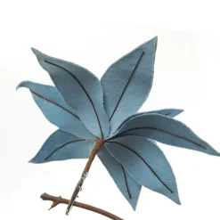 Ice Blue Glitter Poinsettia Flower Clip Christmas Flowers|