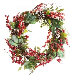 Iced Red Berry Wreath Christmas Wreaths|