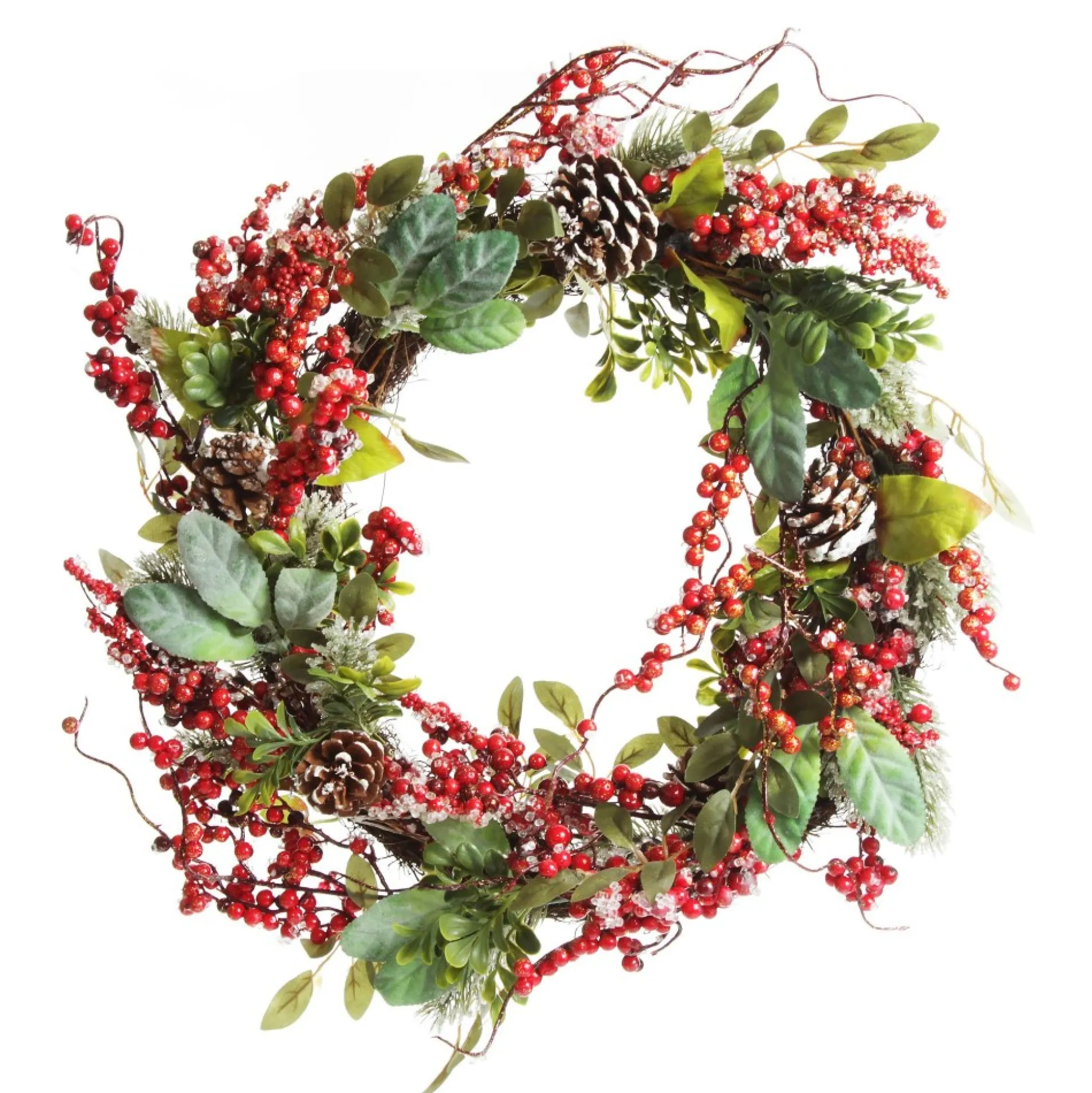 Iced Red Berry Wreath Christmas Wreaths|
