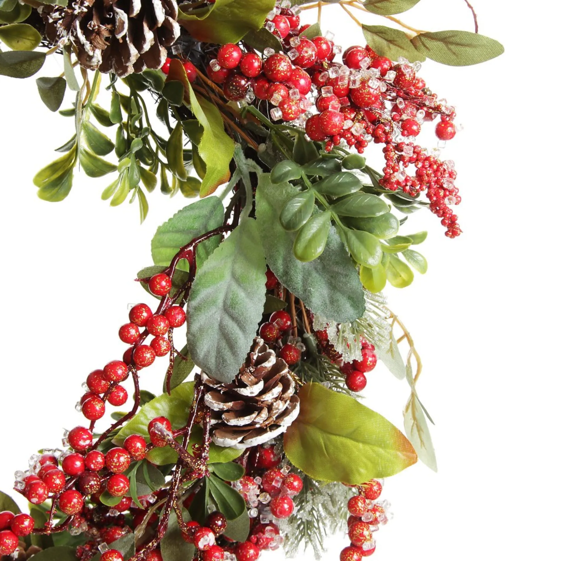 Iced Red Berry Wreath Christmas Wreaths|
