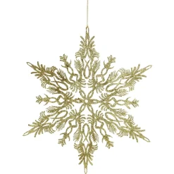 Intricate Gold Hanging Snowflake Decoration Snowflakes And Stars|