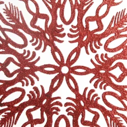 Intricate Red Hanging Snowflake Decoration Snowflakes And Stars|