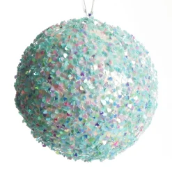 Iridescent Baby Blue Sequin Christmas Ball Decorative Christmas Baubles|