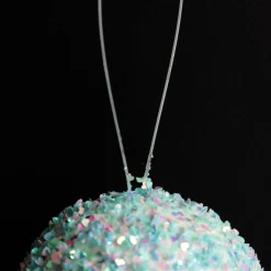 Iridescent Baby Blue Sequin Christmas Ball Decorative Christmas Baubles|