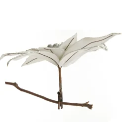 Iridescent Glitter Poinsettia Flower Clip Christmas Flowers|