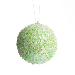 Iridescent Mint Green Sequin Christmas Ball Decorative Christmas Baubles|