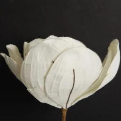 Ivory Glitter Sprinkled Magnolia Flower Clip Christmas Flowers|