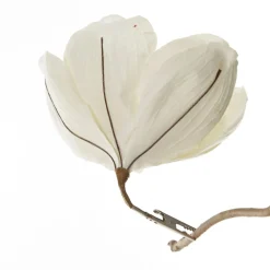 Ivory Glitter Sprinkled Magnolia Flower Clip Christmas Flowers|