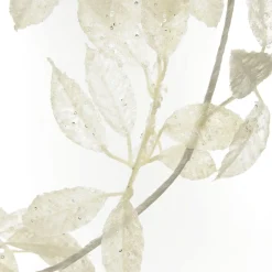 Ivory Leaf Christmas Garland with Sequins Christmas Garlands|