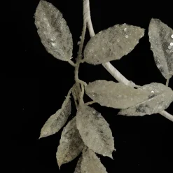 Ivory Leaf Christmas Garland with Sequins Christmas Garlands|