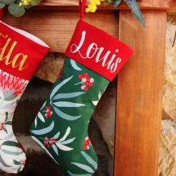 Jocelyn Proust Australiana Flora Christmas Stocking Personalised Stockings|