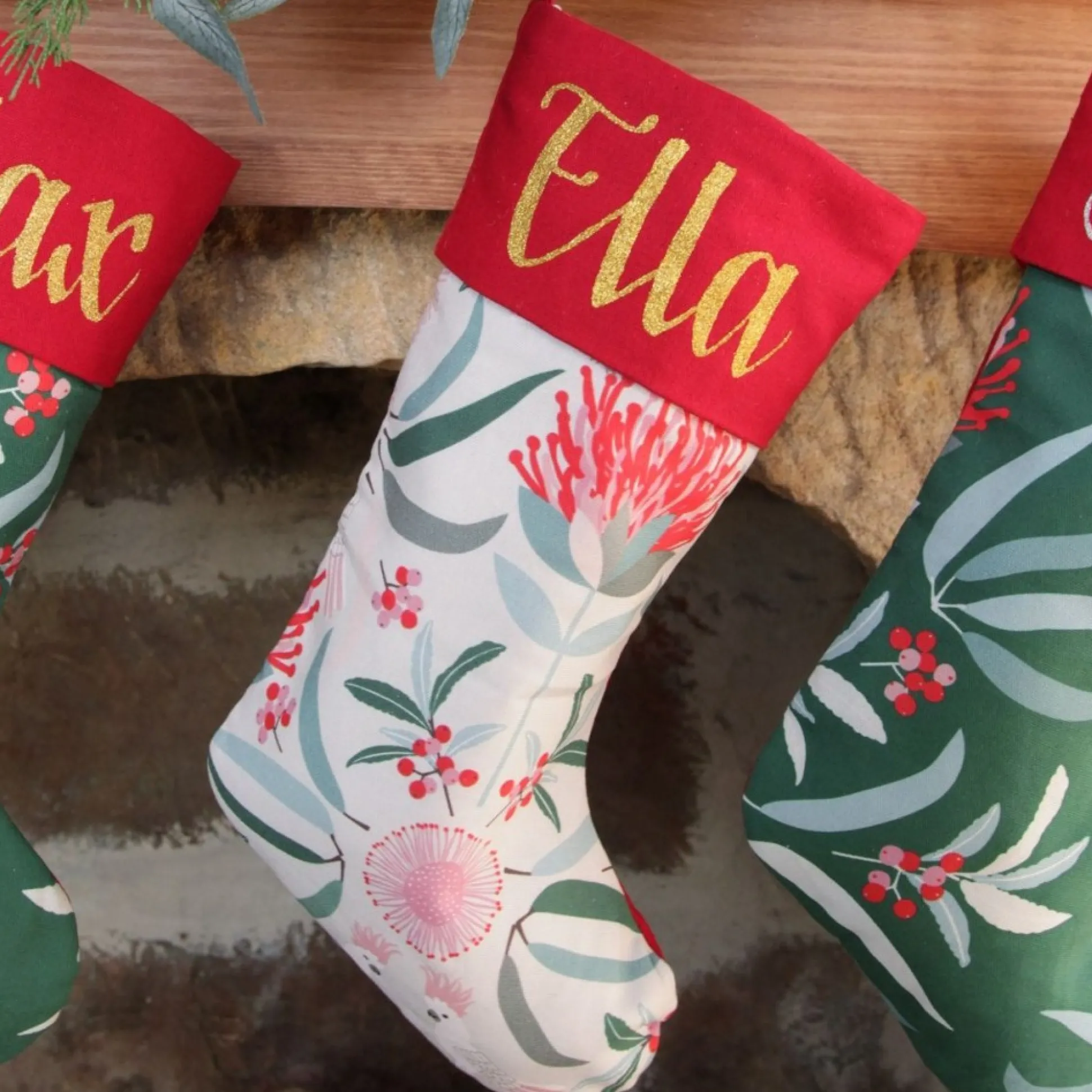 Jocelyn Proust Cockatoo Christmas Stocking Personalised Stockings|