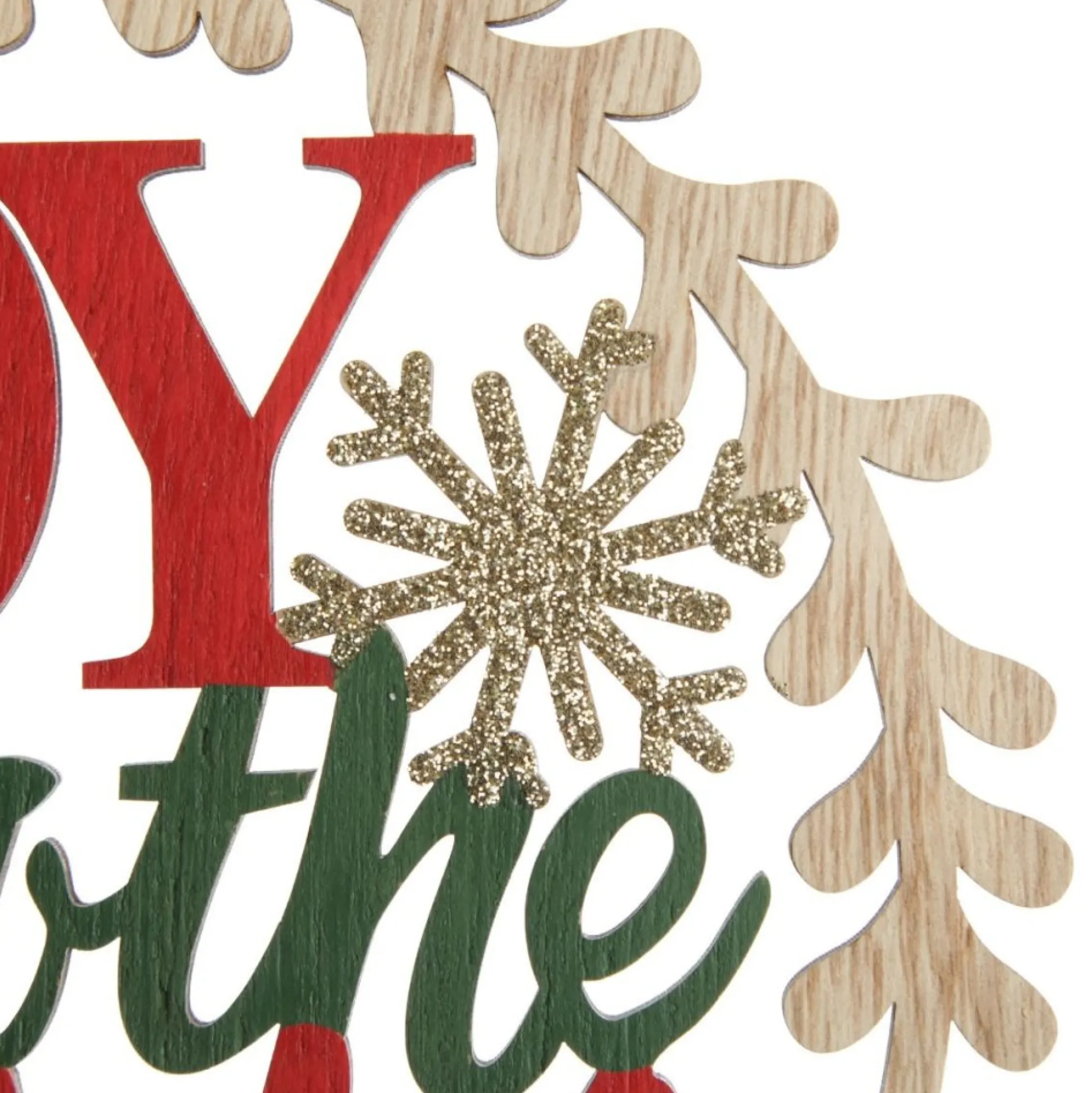Joy to the World Wooden Circle Wreath Plaque Wall Hangings And Signs|