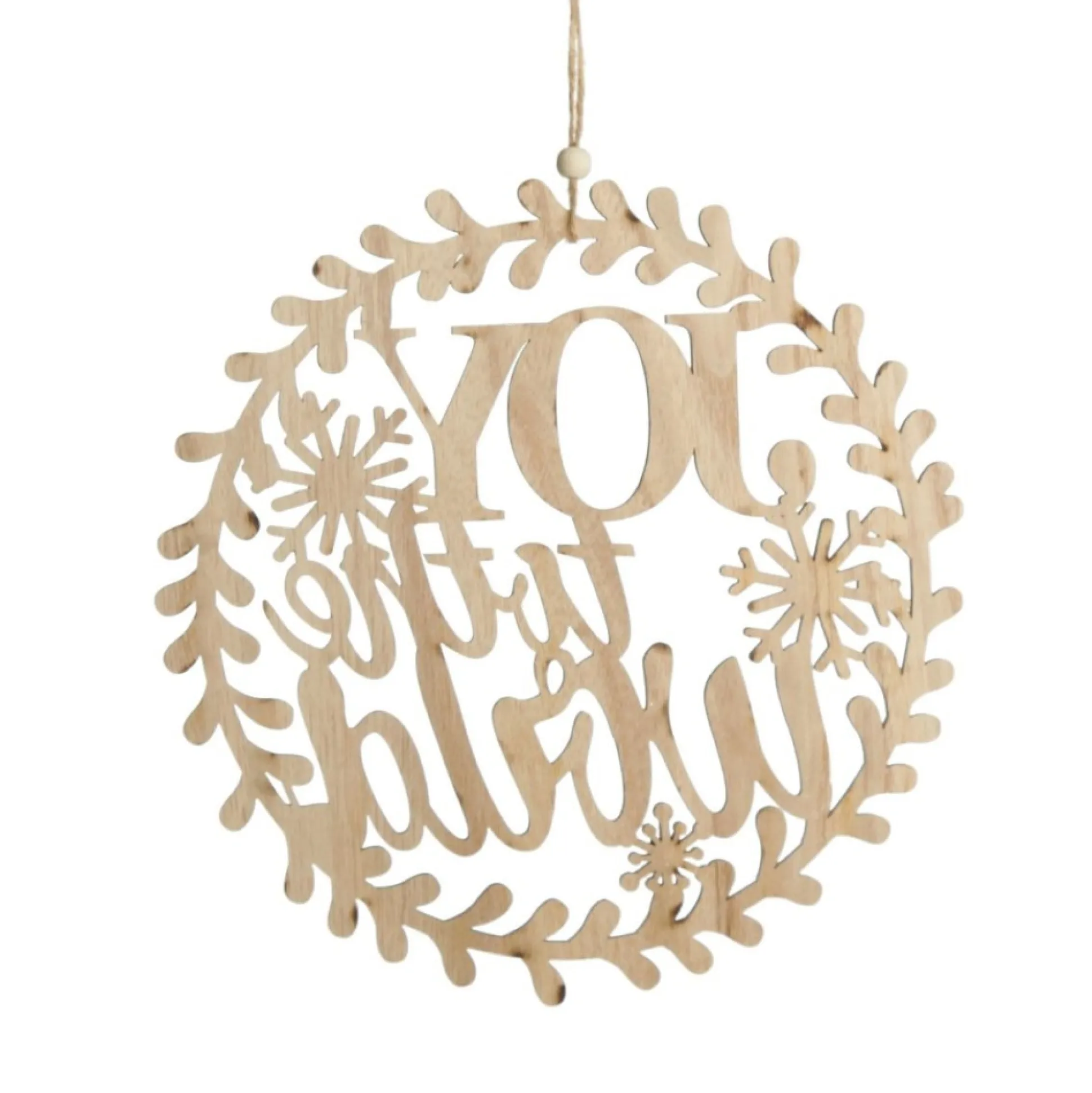 Joy to the World Wooden Circle Wreath Plaque Wall Hangings And Signs|