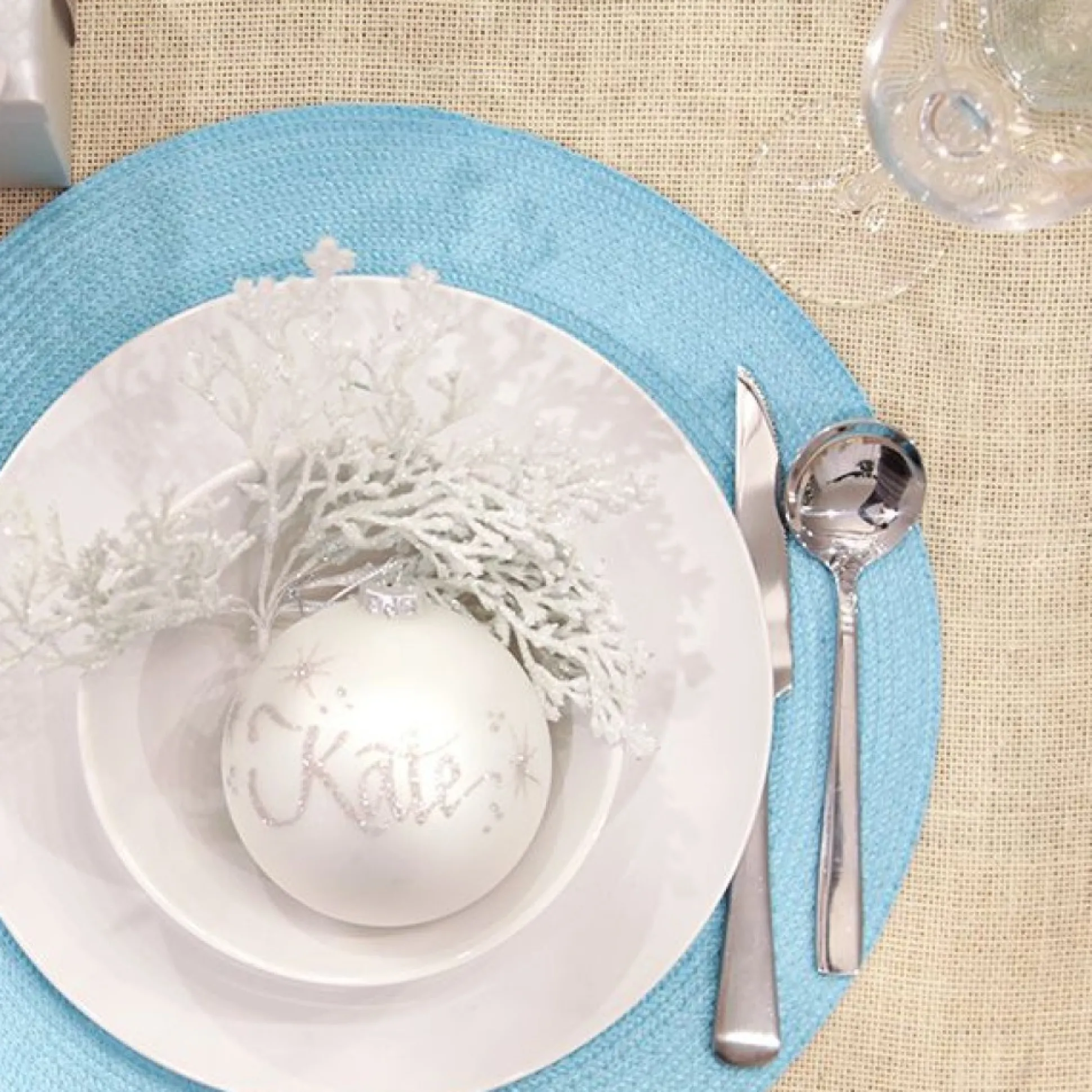 Jute Cream Roll - Table Runner Christmas Table Decor|