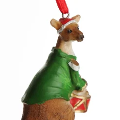 Kangaroo Australiana Christmas Tree Decoration - Green Jacket Australian Tree Decorations|