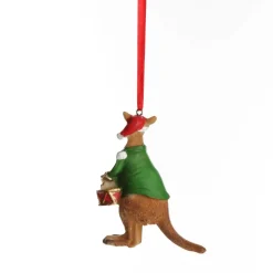 Kangaroo Australiana Christmas Tree Decoration - Green Jacket Australian Tree Decorations|