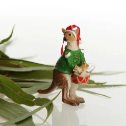Kangaroo Australiana Christmas Tree Decoration - Green Jacket Australian Tree Decorations|