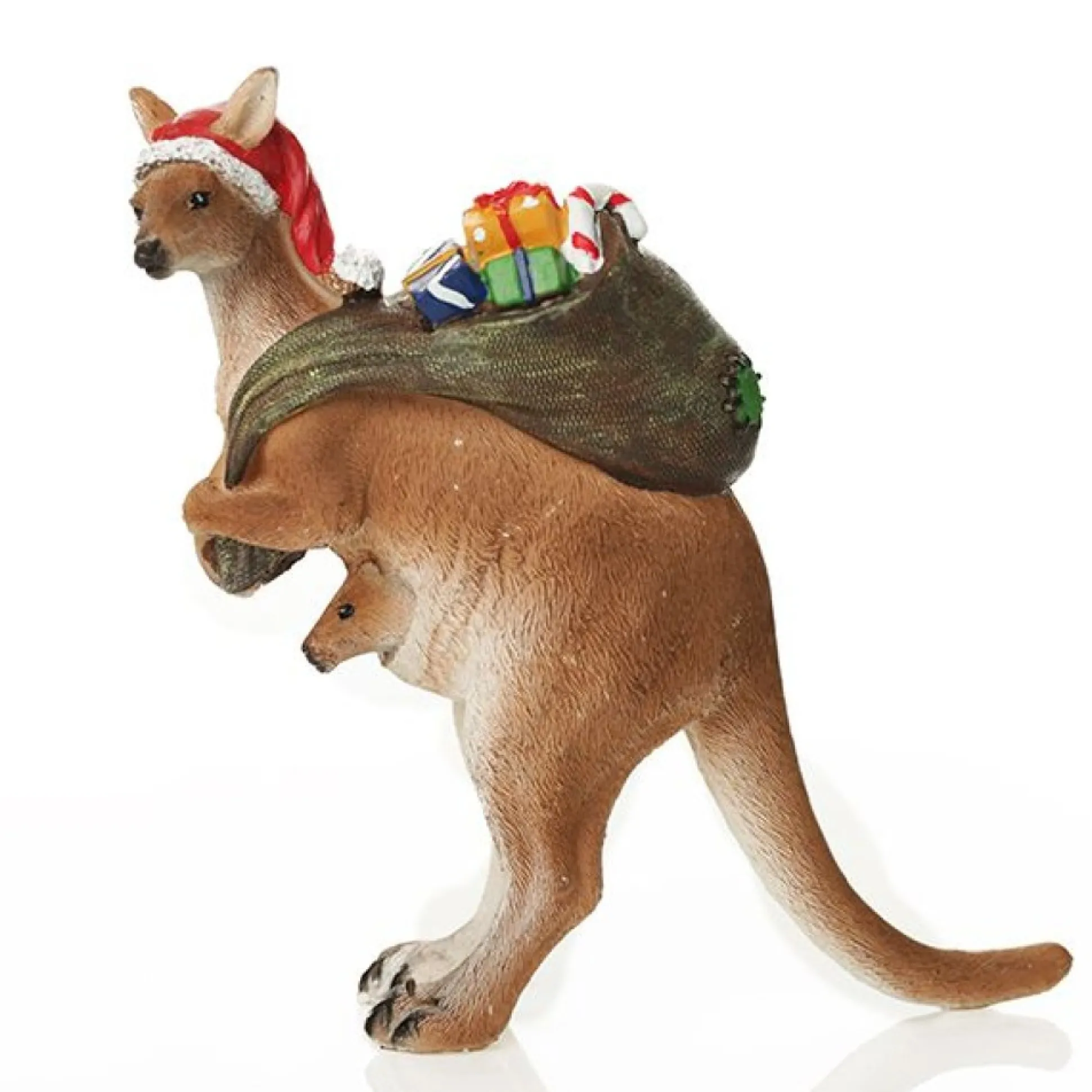 Kangaroo with Santa Sack Australiana Christmas Ornament Australian Christmas Ornaments|