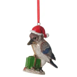 Kookaburra Australiana Christmas Tree Decoration - Green Present Australian Tree Decorations|