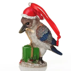 Kookaburra Australiana Christmas Tree Decoration - Green Present Australian Tree Decorations|