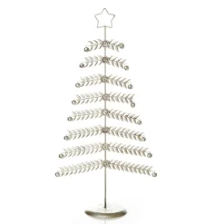 Large Antique Silver Metal Christmas Tree Table Top Christmas Trees|