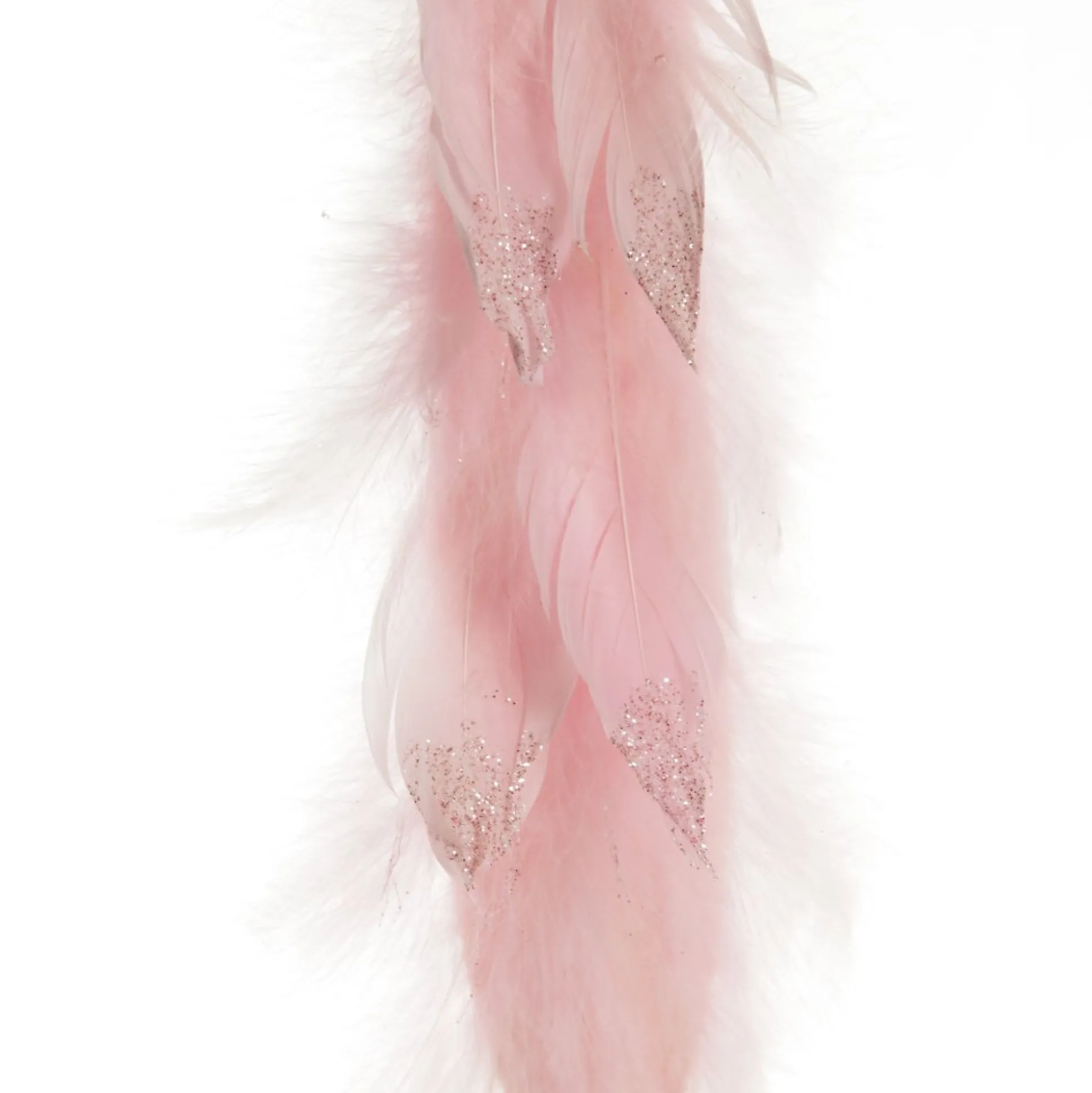 Large Elegant Pink Velvet Bird with Sequins and Feather Tail Butterflies And Birds|