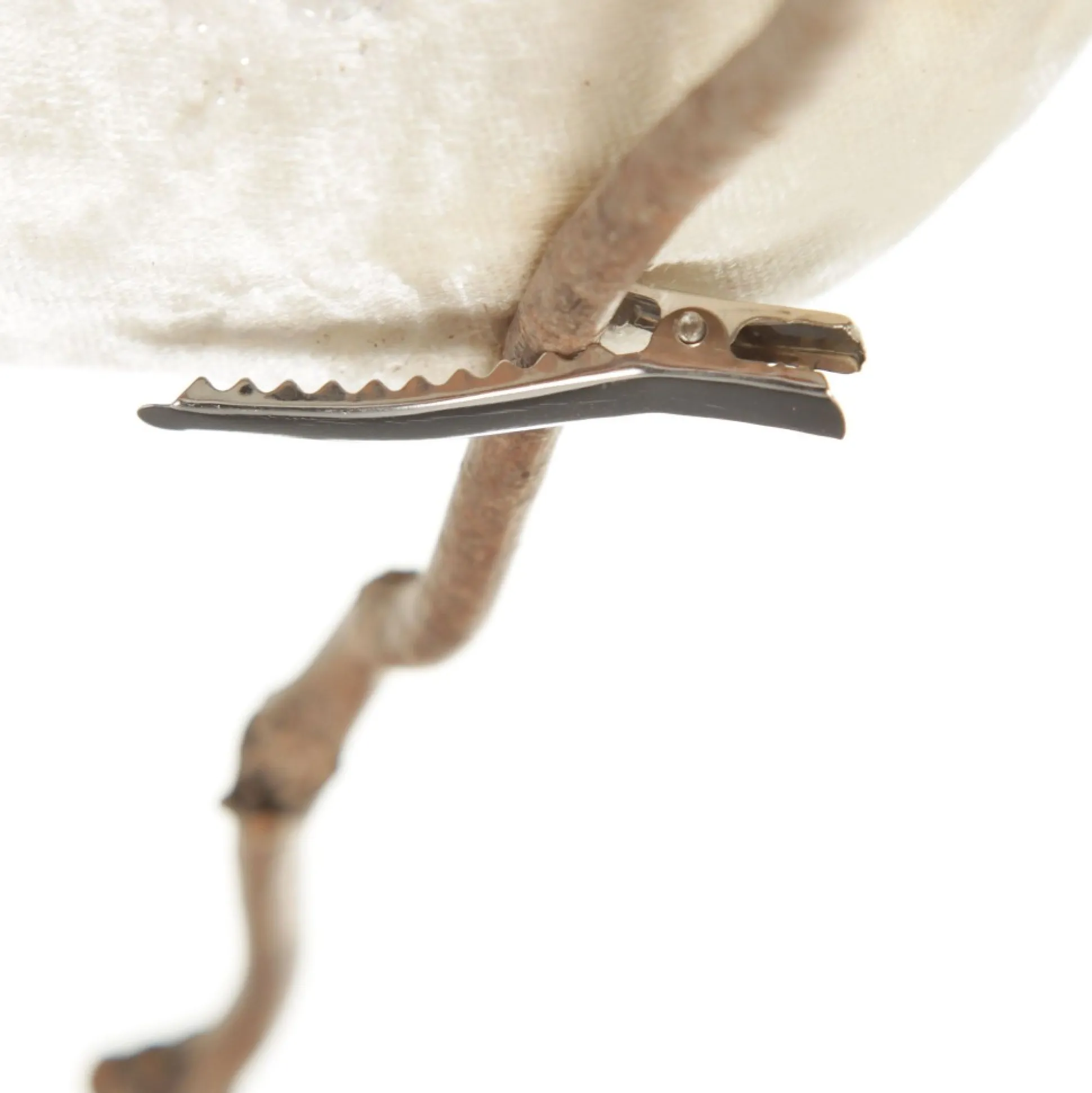 Large Elegant White Bird with Sequins and Feather Tail Butterflies And Birds|