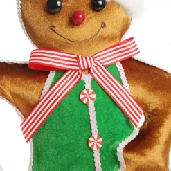 Large Gingerbread Boy with Candy Cane Christmas Ornament Christmas Ornaments|